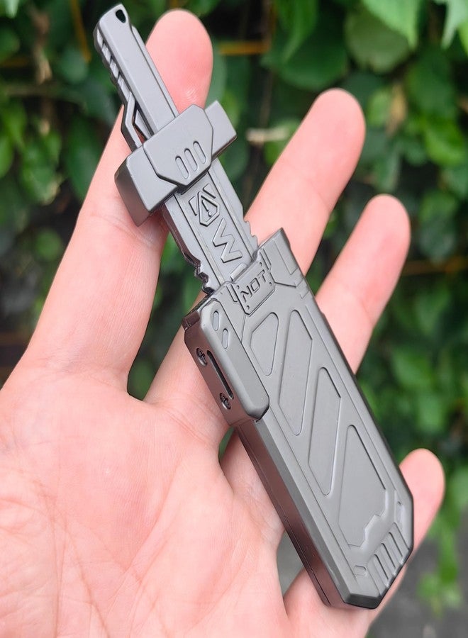 T-Conceal EDC Fidget Sliders Fidget Toys Stress Relief for Adults Metal Toy Mechanical Push Stress Relief Toy Sword Style Fidget Toy for (Grey) - Image 2